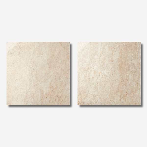 Grand Taj Mahal Champagne Beige 48x48 Stone Look Polished Porcelain Tile in Beige, View 6, open zoomed image