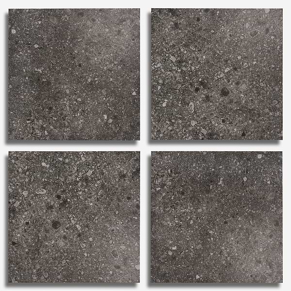 Rizo Charcoal Gray 48x48 Terrazzo Look Matte Porcelain Tile