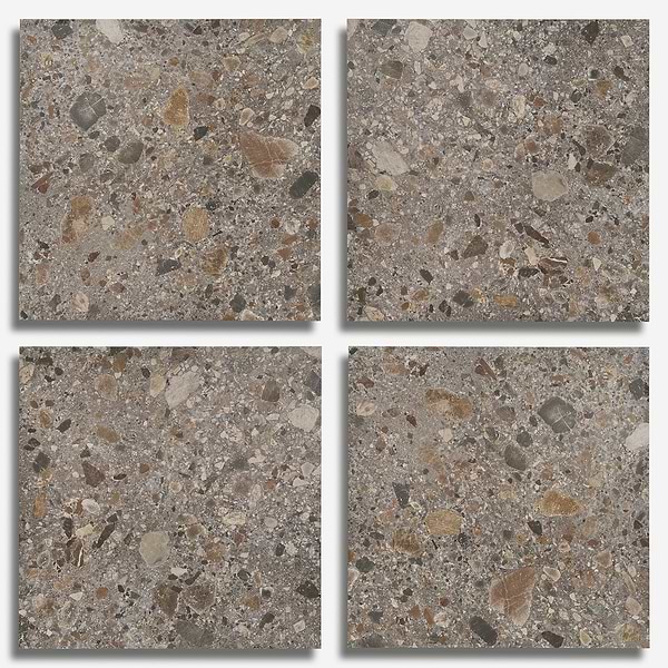 Rizo Fossil Gray 48x48 Terrazzo Look Matte Porcelain Tile