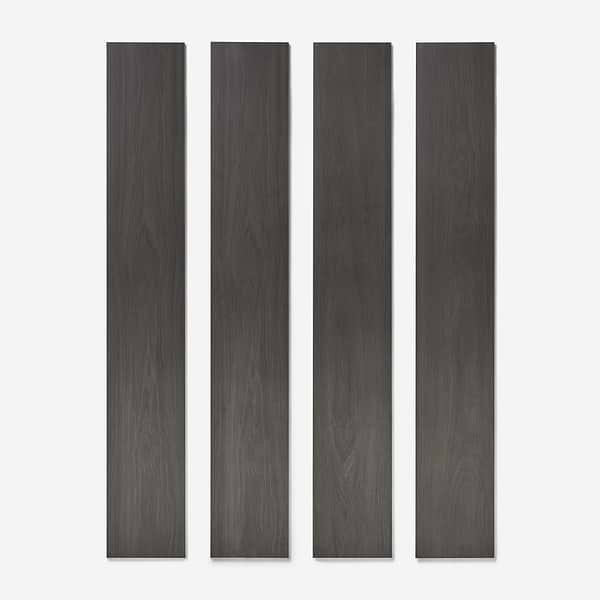 Millie Ebony Black 10x60 XL Wood Look Matte Porcelain Tile in Black, View 6, open zoomed image