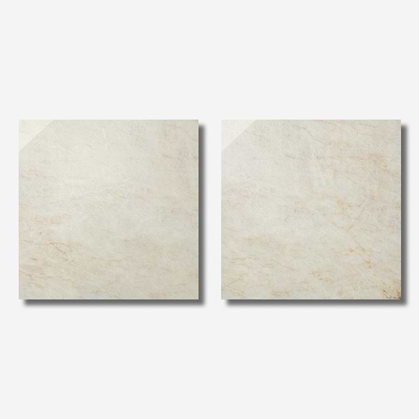 Grand Taj Mahal Pearl Beige 48x48 Stone Look Polished Porcelain Tile in Beige, View 6, open zoomed image
