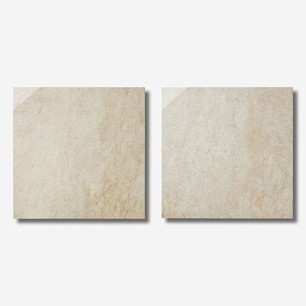 Grand Taj Mahal Fawn Beige 48x48 Stone Look Polished Porcelain Tile in Beige, View 6, open zoomed image