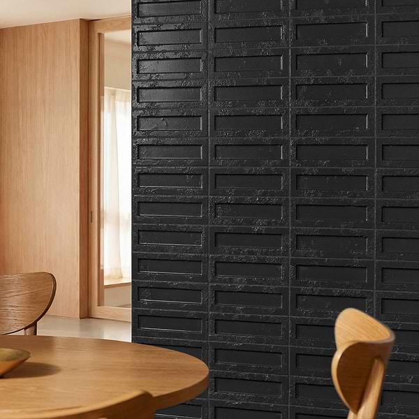 Arlo Antique Black 3x11 3D Textured Matte Ceramic Tile