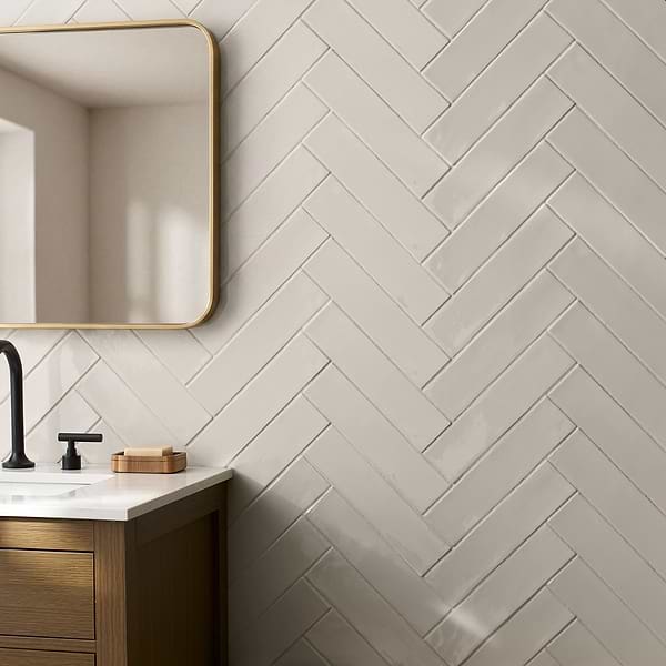 Lancaster Dove Gray 3x12 Polished Ceramic Wall Tile