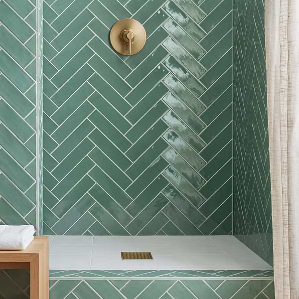 Lancaster Open Seas Green 3x12 Polished Ceramic Wall Tile