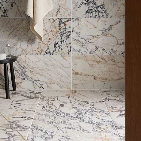 Calacatta Monet 18x18 Honed Marble Tile