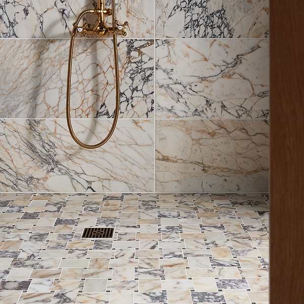 Calacatta Monet 12x24 Honed Marble Tile