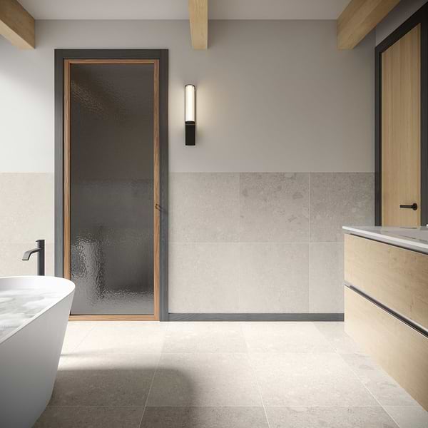 Rizo Silver Beige 24x24 Terrazzo Look Matte Porcelain Tile