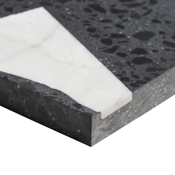 True Terrazzo Lilac Gray 16x16 Honed Terrazzo Tile