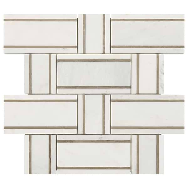 Esplanade Asian Statuary Polished Marble Mosaic Tile