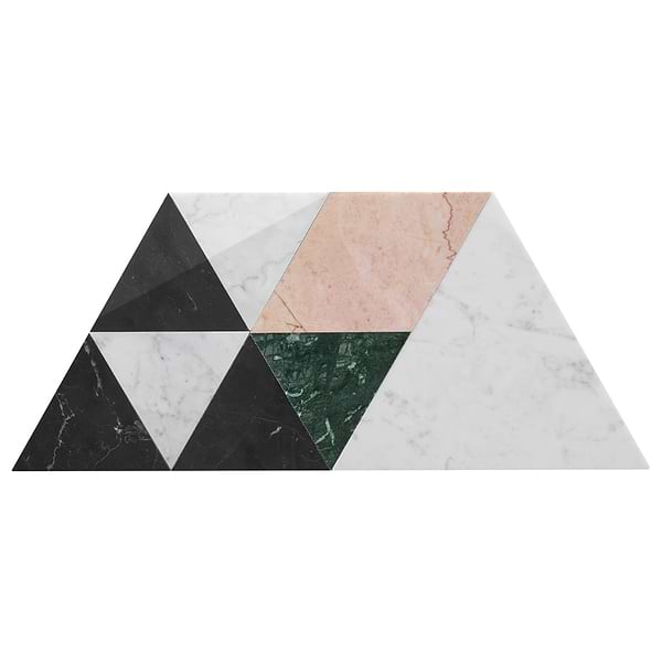 Prism Rosa Pink Polished Marble Mosaic Tile
