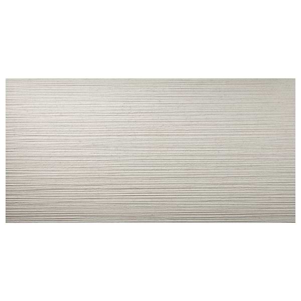 Caldaria Pleated Ivory White 24x48 Textured Matte Porcelain Tile