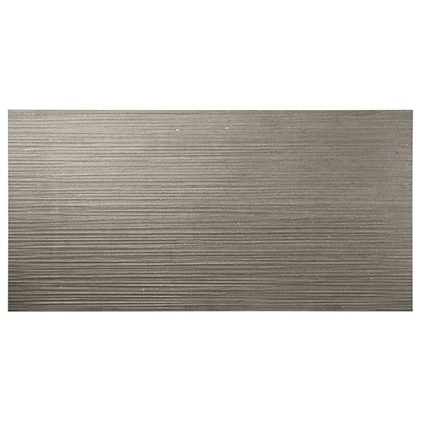 Caldaria Pleated Smoke Gray 24x48 Textured Matte Porcelain Tile