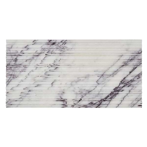 Stonework Stria Lilac 12x24 3D Honed Marble Tile