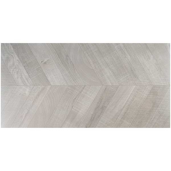 Kenridge Chevron Gray 24x48 Wood Look Matte Porcelain Tile