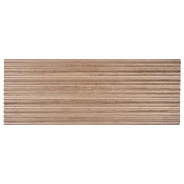 Arket Chestnut Brown 18x48 Fluted Wood Look Matte Ceramic Tile