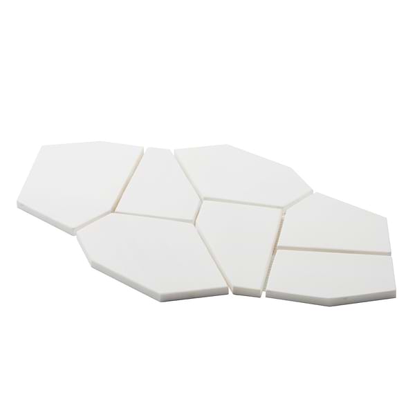 Nature Organica White Dolomite Honed Marble Mosaic Tile