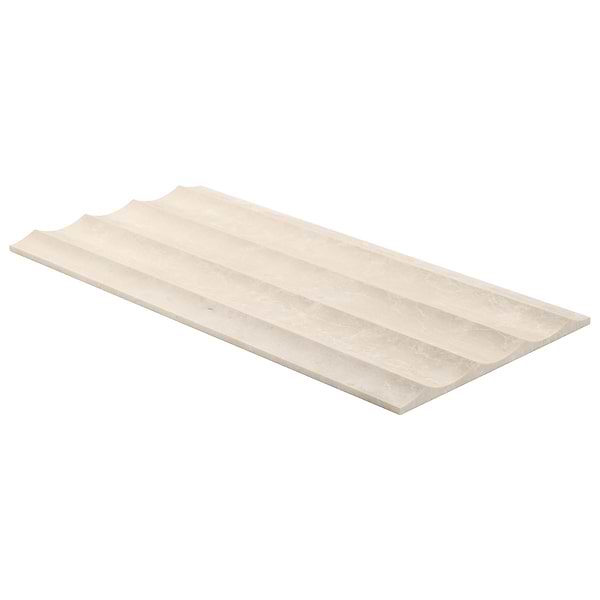 Stonework Fluted Botticino 12x24 3D Honed Marble Tile