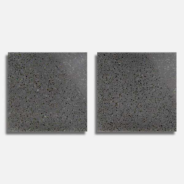 Veritas Terrazzo Sombra Charcoal with Emerald Green 16x16 Polished Terrazzo Tile