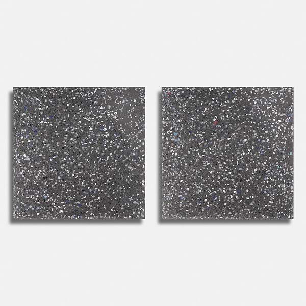 Veritas Terrazzo Sombra Charcoal with Nautical Blue 16x16 Polished Terrazzo Tile