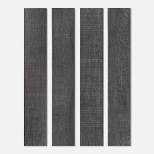 Kenridge Black 8x48 Wood Look Matte Porcelain Tile