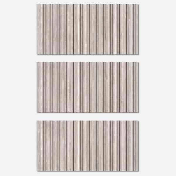 Kenridge Ribbon Gray 24x48 Wood Look Matte Fluted Porcelain Tile