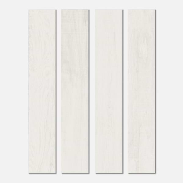 Kenridge White 8x48 Wood Look Matte Porcelain Tile