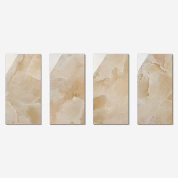 Harmonyx Champagne Beige 24x48 Onyx Look Polished Porcelain Tile in Beige, View 6, open zoomed image