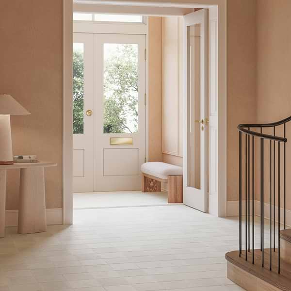 Bianco Perlino 8x8 Tumbled Marble Tile