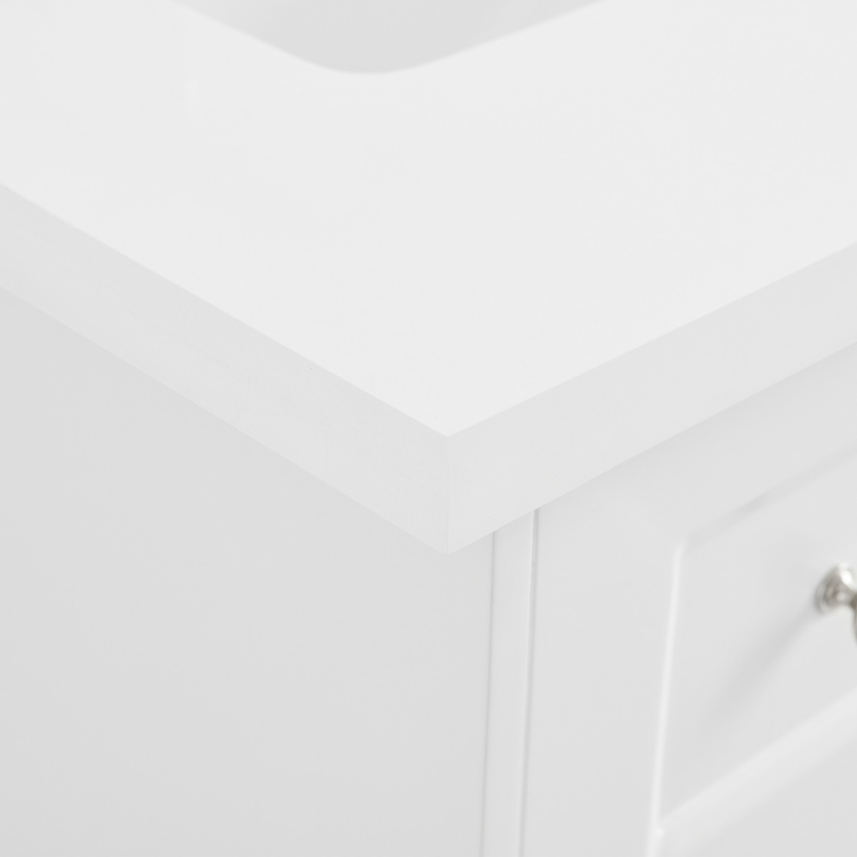Nora White 24" Single Vanity with Pure White Quartz Top
