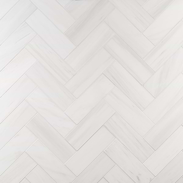 Bianco Dolomite White 4x12 Premium Honed Marble Tile