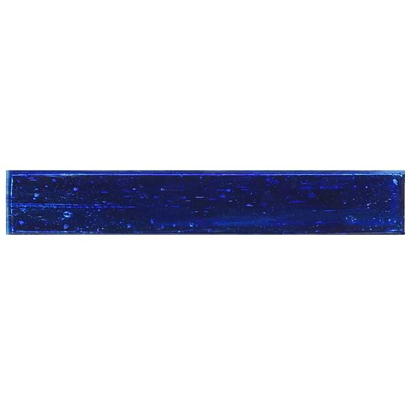Komorebi Brick Athens Blue 2x12 Polished Glass Subway Tile