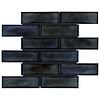 Magico Iridescent Night Black 2x6 Polished Glass Mosaic Tile