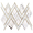 Zeta Bianco White Polished Marble and Brass Waterjet Mosaic Tile