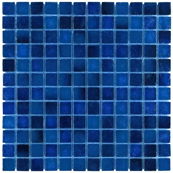Splash Lagoon Blue 1x1 Polished Glass Mosaic Tile