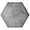 Angela Harris Flatiron Gray 20" Large  Hexagon Matte Porcelain Tile