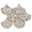 Reef Cream 5" Fish Scale Polished Pearl Terrazzo Mosaic Tile