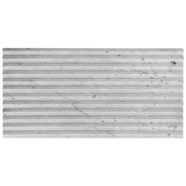 Stonework Peak Carrara White 12x24 3D Satin Marble Tile