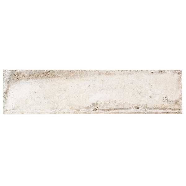 Sample-Seville Olimpia White 3x12 Travertine Look Matte Porcelain Tile