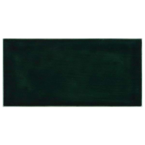 Nabi Subway Midnight Blue Green 4.5x9 Crackled Glossy Glass Tile