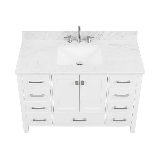 Athena 48'' White Vanity And Marble Counter