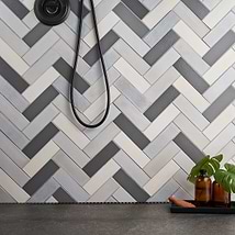 Color One Cloud Blend 2x8 Cement and Lava Stone Tiles