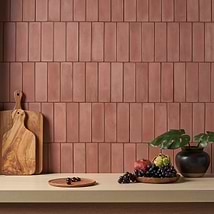 Color One Cotto Red 2x8 Matte Cement Tile