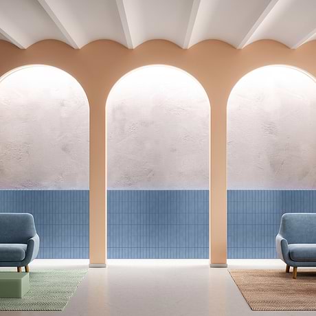 Color One Moon Blue 2x8 Matte Cement Tile