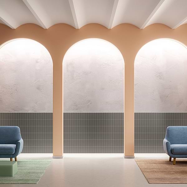 Color One Charcoal Gray 2x8 Matte Cement Tile