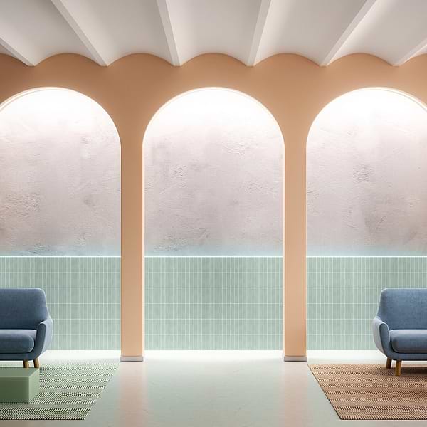 Color One Robin Egg Blue 2x8 Matte Cement Tile