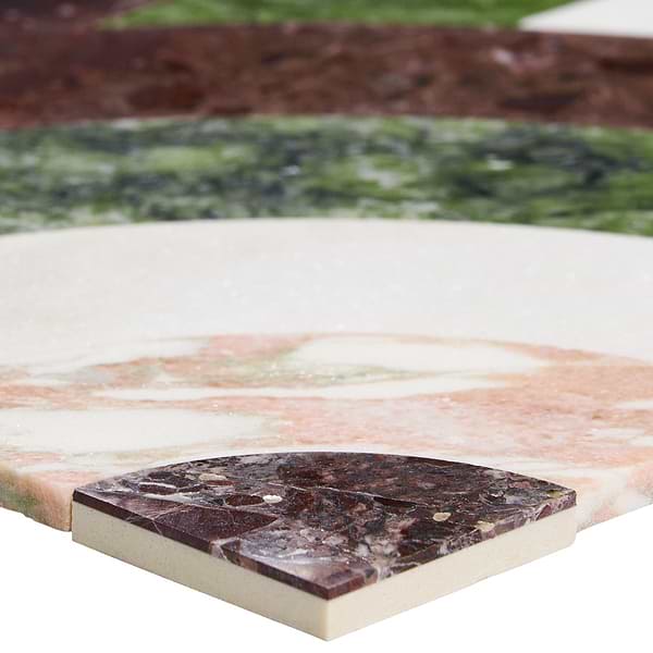 Elizabeth Sutton Arc Vertical Rainbow Multicolor 12x12 Polished Marble Mosaic Tile