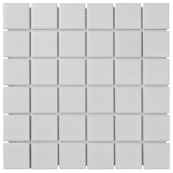 Serenity White 2x2 Matte Porcelain Mosaic Tile