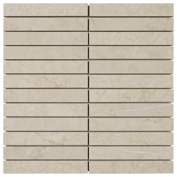 Corretta Deco Sand Beige 1x6 Stacked Semi-Polished Mosaic Tile in Sand, Beige, View 7, open zoomed image
