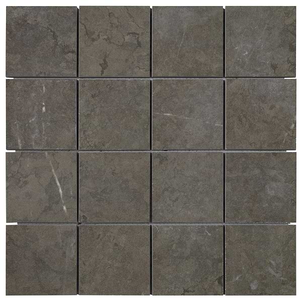 Corretta Mocha Gray 3x3 Matte Porcelain Mosaic Tile, View 7, open zoomed image